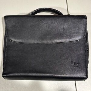 Dior Black Leather Make Up Case  (322)